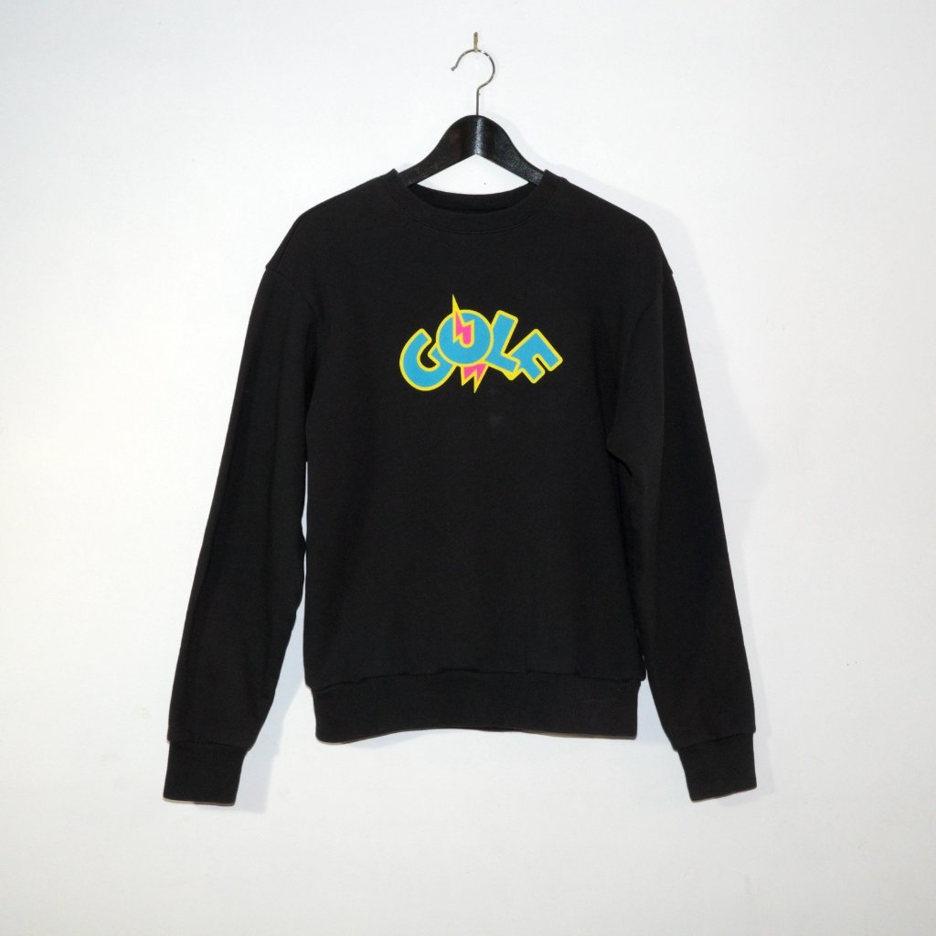 Golf Wang Black Crewbeck Sweatshirt Lightning Bolt Ohms Tyler The Creator Med